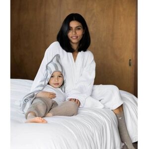 Pokoloko Crinkle Robe White Turkish Gauzy Crinkle 100% Cotton Small Medium